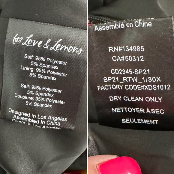 For Love and Lemons Jolie Floral Satin Puff Sleeve Ruched Mini Dress size S - Picture 7 of 8